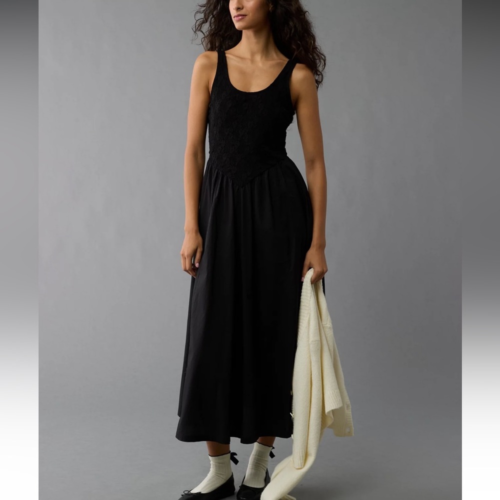 American Eagle Outfitters Black Maxi Dress
